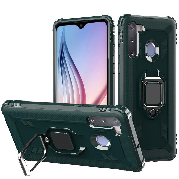 Carbon Fiber Protective Case with 360 Degree Rotating Ring Holder, For Samsung Galaxy A21 (US), For Samsung Galaxy A71 (5G), For Samsung Galaxy A51 (5G), For Xiaomi Mi 10 Lite / Youth (5G), For Xiaomi Redmi 9A, For Xiaomi Redmi 9C