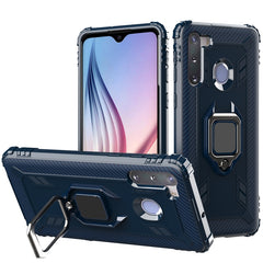 Carbon Fiber Protective Case with 360 Degree Rotating Ring Holder, For Samsung Galaxy A21 (US), For Samsung Galaxy A71 (5G), For Samsung Galaxy A51 (5G), For Xiaomi Mi 10 Lite / Youth (5G), For Xiaomi Redmi 9A, For Xiaomi Redmi 9C, For Huawei Y6p