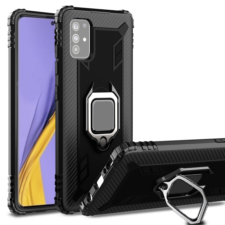 Carbon Fiber Protective Case with 360 Degree Rotating Ring Holder, For Samsung Galaxy A21 (US), For Samsung Galaxy A71 (5G), For Samsung Galaxy A51 (5G), For Xiaomi Mi 10 Lite / Youth (5G), For Xiaomi Redmi 9A, For Xiaomi Redmi 9C