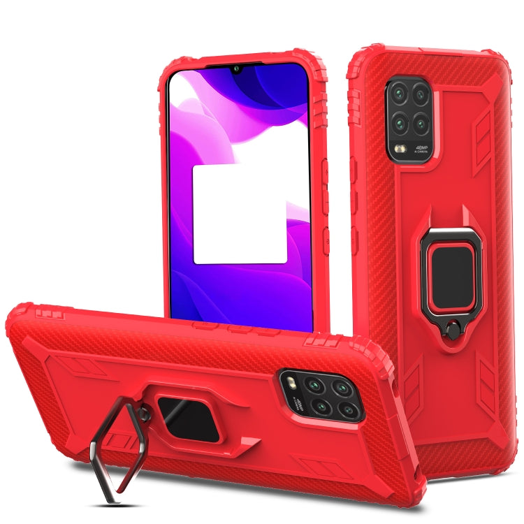 Carbon Fiber Protective Case with 360 Degree Rotating Ring Holder, For Samsung Galaxy A21 (US), For Samsung Galaxy A71 (5G), For Samsung Galaxy A51 (5G), For Xiaomi Mi 10 Lite / Youth (5G), For Xiaomi Redmi 9A, For Xiaomi Redmi 9C