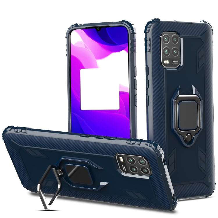 Carbon Fiber Protective Case with 360 Degree Rotating Ring Holder, For Samsung Galaxy A21 (US), For Samsung Galaxy A71 (5G), For Samsung Galaxy A51 (5G), For Xiaomi Mi 10 Lite / Youth (5G), For Xiaomi Redmi 9A, For Xiaomi Redmi 9C