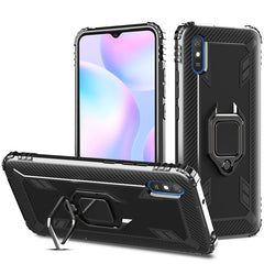 Carbon Fiber Protective Case with 360 Degree Rotating Ring Holder, For Samsung Galaxy A21 (US), For Samsung Galaxy A71 (5G), For Samsung Galaxy A51 (5G), For Xiaomi Mi 10 Lite / Youth (5G), For Xiaomi Redmi 9A, For Xiaomi Redmi 9C, For Huawei Y6p