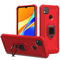 Carbon Fiber Protective Case with 360 Degree Rotating Ring Holder, For Samsung Galaxy A21 (US), For Samsung Galaxy A71 (5G), For Samsung Galaxy A51 (5G), For Xiaomi Mi 10 Lite / Youth (5G), For Xiaomi Redmi 9A, For Xiaomi Redmi 9C, For Huawei Y6p