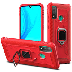 Carbon Fiber Protective Case with 360 Degree Rotating Ring Holder, For Samsung Galaxy A21 (US), For Samsung Galaxy A71 (5G), For Samsung Galaxy A51 (5G), For Xiaomi Mi 10 Lite / Youth (5G), For Xiaomi Redmi 9A, For Xiaomi Redmi 9C, For Huawei Y6p