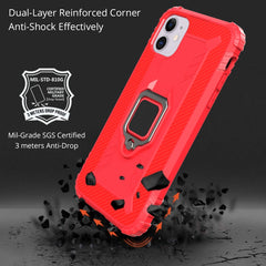 Carbon Fiber Protective Case with 360 Degree Rotating Ring Holder, For iPhone 12 mini, For iPhone 12 / 12 Pro, For iPhone 12 Pro Max