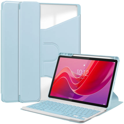 360 Rotation Transparent Smart Leather Case with Keyboard, For Lenovo Tab M11/Xiaoxin Pad 11 2024