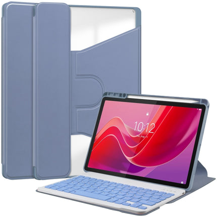 360 Rotation Transparent Smart Leather Case with Keyboard, For Lenovo Tab M11/Xiaoxin Pad 11 2024