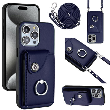 Organ Card Bag Ring Holder Phone Case with Long Lanyard, For iPhone 16, For iPhone 15 Pro Max, For iPhone 15 Pro, For iPhone 15 Plus