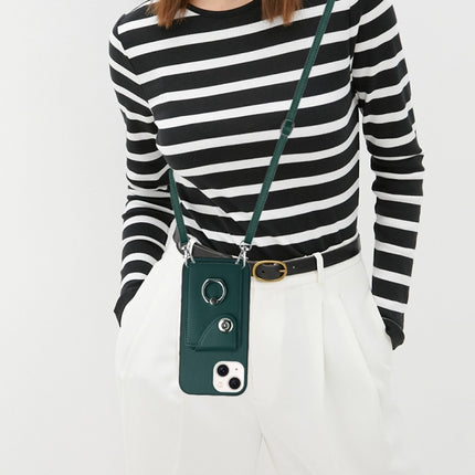 Organ Card Bag Ring Holder Phone Case with Long Lanyard, For iPhone 15, For iPhone 14 Plus, For iPhone 14, For iPhone 14 Pro