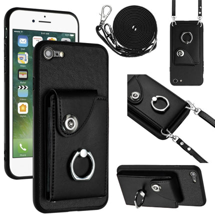 Organ Card Bag Ring Holder Phone Case with Long Lanyard, For iPhone 14 Pro Max, For iPhone SE 2022 / 2020 / 8 / 7, For iPhone 13 Pro Max, For iPhone 13 Pro