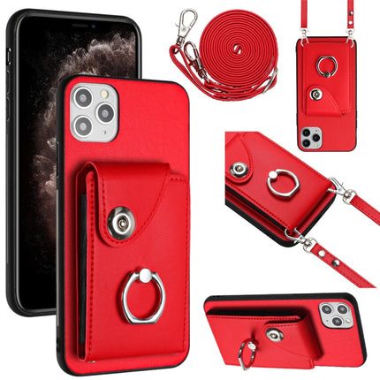 Organ Card Bag Ring Holder Phone Case with Long Lanyard, For iPhone 12 Pro, For iPhone 12 mini, For iPhone 11 Pro Max, For iPhone 11