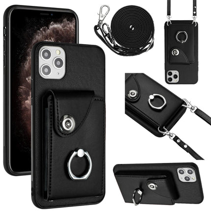 Organ Card Bag Ring Holder Phone Case with Long Lanyard, For iPhone 11 Pro, For iPhone X / XS, For iPhone XR, For iPhone XS Max