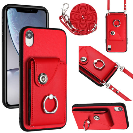 Organ Card Bag Ring Holder Phone Case with Long Lanyard, For iPhone 11 Pro, For iPhone X / XS, For iPhone XR, For iPhone XS Max