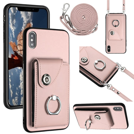 Organ Card Bag Ring Holder Phone Case with Long Lanyard, For iPhone 11 Pro, For iPhone X / XS, For iPhone XR, For iPhone XS Max