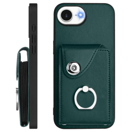 Organ Card Bag Ring Holder Phone Case with Long Lanyard, For iPhone 16e, For iPhone 16 Pro Max, For iPhone 16 Pro, For iPhone 16 Plus