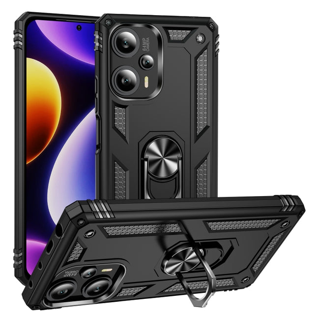 Shockproof TPU + PC Phone Case with Holder, For Xiaomi Poco F5 5G / Redmi Note 12 Turbo 5G
