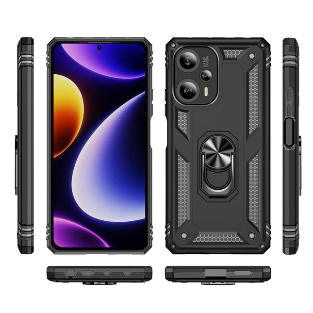 Shockproof TPU + PC Phone Case with Holder, For Xiaomi Poco F5 5G / Redmi Note 12 Turbo 5G