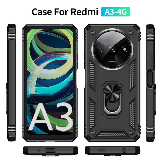 Shockproof TPU + PC Phone Case with Holder, For Xiaomi Redmi A3 4G, For Xiaomi Redmi Note 13 Pro 4G, For Xiaomi Redmi Note 13 4G