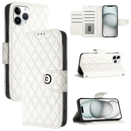 Rhombic Texture Flip Leather Phone Case with Lanyard, For iPhone 11, For iPhone 11 Pro, For iPhone XS / X, For iPhone XR