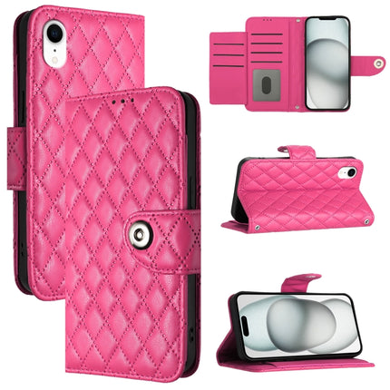 Rhombic Texture Flip Leather Phone Case with Lanyard, For iPhone 11, For iPhone 11 Pro, For iPhone XS / X, For iPhone XR