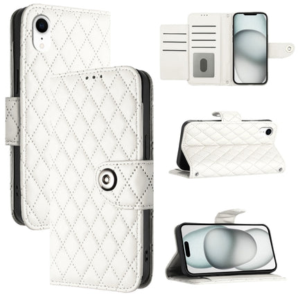 Rhombic Texture Flip Leather Phone Case with Lanyard, For iPhone 11, For iPhone 11 Pro, For iPhone XS / X, For iPhone XR