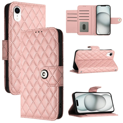 Rhombic Texture Flip Leather Phone Case with Lanyard, For iPhone 11, For iPhone 11 Pro, For iPhone XS / X, For iPhone XR