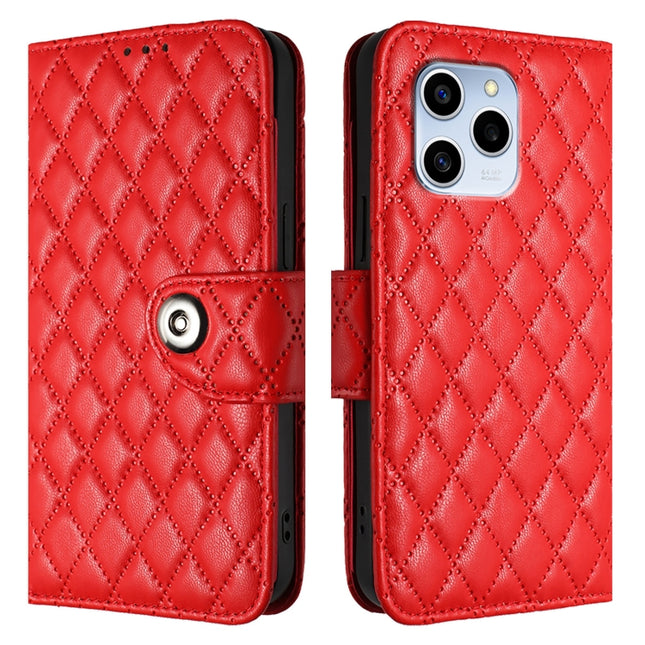 Rhombic Texture Flip Leather Phone Case with Lanyard, For Honor 60 SE, For Honor 60 Pro, For Honor 60, For Honor 50 Lite / Huawei nova 8i