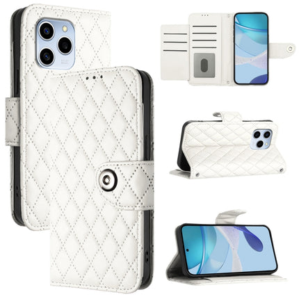 Rhombic Texture Flip Leather Phone Case with Lanyard, For Honor 60 SE, For Honor 60 Pro, For Honor 60, For Honor 50 Lite / Huawei nova 8i