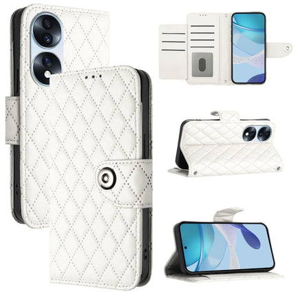 Rhombic Texture Flip Leather Phone Case with Lanyard, For Honor X30 5G / X9 4G / X9 5G, For Honor X40i, For Honor 70 Pro, For Honor 70