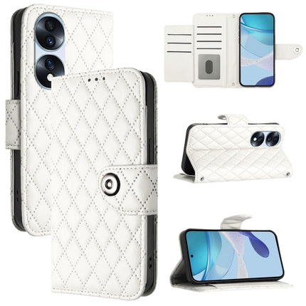 Rhombic Texture Flip Leather Phone Case with Lanyard, For Honor X30 5G / X9 4G / X9 5G, For Honor X40i, For Honor 70 Pro, For Honor 70