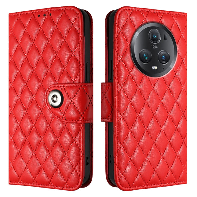 Rhombic Texture Flip Leather Phone Case with Lanyard, For Honor Magic5 Pro, For Honor X40 / X9a / Magic5 Lite, For Honor 80 GT, For Honor 80