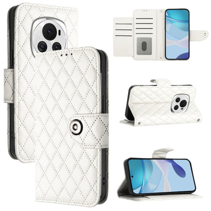 Rhombic Texture Flip Leather Phone Case with Lanyard, For Honor Play 50 Plus, For Honor Magic6 Pro, For Honor Magic6, For Honor X8b
