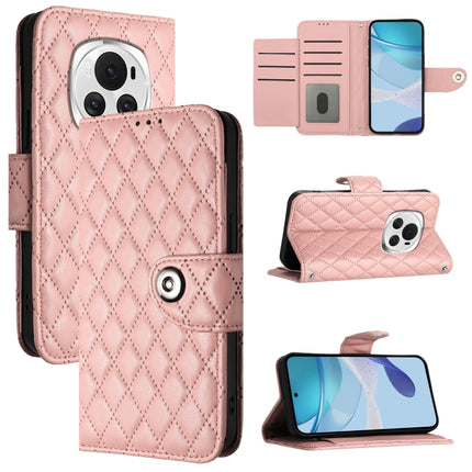 Rhombic Texture Flip Leather Phone Case with Lanyard, For Honor Play 50 Plus, For Honor Magic6 Pro, For Honor Magic6, For Honor X8b