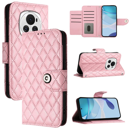 Rhombic Texture Flip Leather Phone Case with Lanyard, For Honor Play 50 Plus, For Honor Magic6 Pro, For Honor Magic6, For Honor X8b