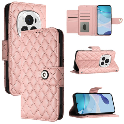 Rhombic Texture Flip Leather Phone Case with Lanyard, For Honor Play 50 Plus, For Honor Magic6 Pro, For Honor Magic6, For Honor X8b
