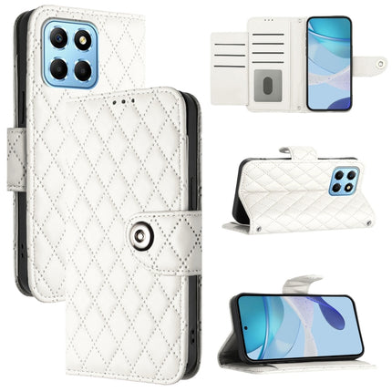 Rhombic Texture Flip Leather Phone Case with Lanyard, For Honor 90 Pro, For Honor 90, For Honor X7a / Play7T, For Honor X8 5G / X6 4G / 70 Lite
