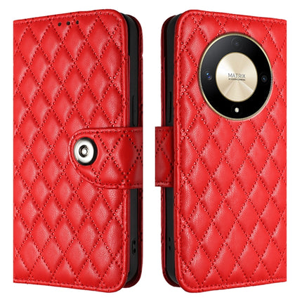 Rhombic Texture Flip Leather Phone Case with Lanyard, For Honor X9b / Magic6 Lite, For Honor X6a, For Honor X8 4G / X30i / Play6T Pro, For Honor 90 Lite