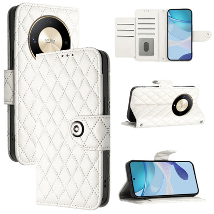 Rhombic Texture Flip Leather Phone Case with Lanyard, For Honor X9b / Magic6 Lite, For Honor X6a, For Honor X8 4G / X30i / Play6T Pro, For Honor 90 Lite