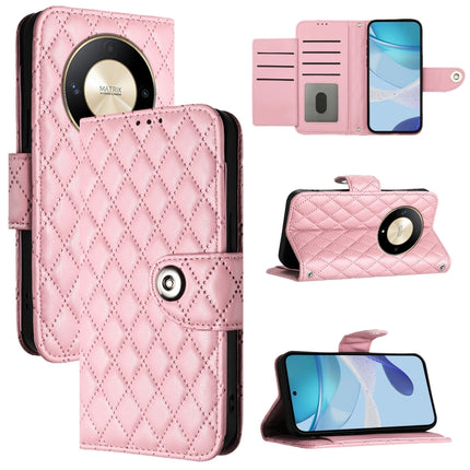 Rhombic Texture Flip Leather Phone Case with Lanyard, For Honor X9b / Magic6 Lite, For Honor X6a, For Honor X8 4G / X30i / Play6T Pro, For Honor 90 Lite