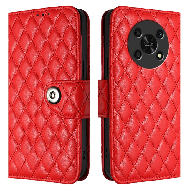 Rhombic Texture Flip Leather Phone Case with Lanyard, For Honor X30 5G / X9 4G / X9 5G, For Honor X40i, For Honor 70 Pro, For Honor 70