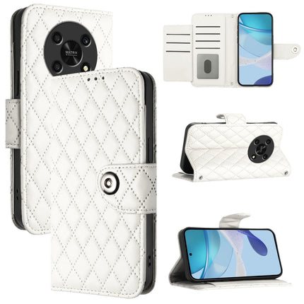 Rhombic Texture Flip Leather Phone Case with Lanyard, For Honor X30 5G / X9 4G / X9 5G, For Honor X40i, For Honor 70 Pro, For Honor 70