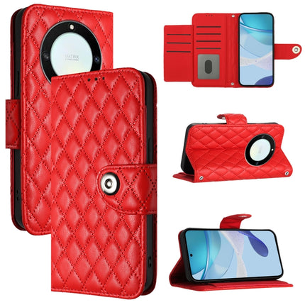 Rhombic Texture Flip Leather Phone Case with Lanyard, For Honor Magic5 Pro, For Honor X40 / X9a / Magic5 Lite, For Honor 80 GT, For Honor 80