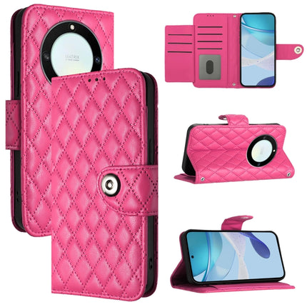 Rhombic Texture Flip Leather Phone Case with Lanyard, For Honor Magic5 Pro, For Honor X40 / X9a / Magic5 Lite, For Honor 80 GT, For Honor 80