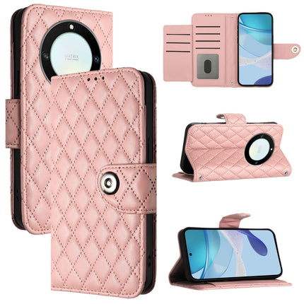 Rhombic Texture Flip Leather Phone Case with Lanyard, For Honor Magic5 Pro, For Honor X40 / X9a / Magic5 Lite, For Honor 80 GT, For Honor 80