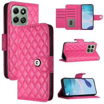 Rhombic Texture Flip Leather Phone Case with Lanyard, For Honor 300 5G, For Honor X9c 5G Global, For Honor X6b, For Honor 200