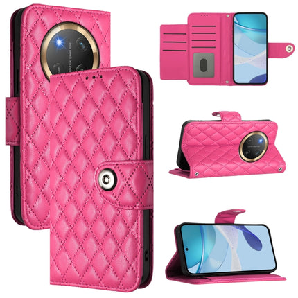 Rhombic Texture Flip Leather Phone Case with Lanyard, For Honor 300 5G, For Honor X9c 5G Global, For Honor X6b, For Honor 200