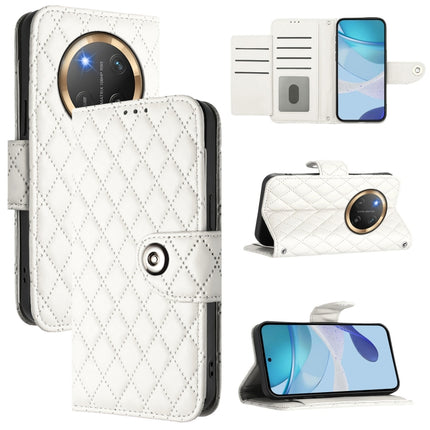 Rhombic Texture Flip Leather Phone Case with Lanyard, For Honor 300 5G, For Honor X9c 5G Global, For Honor X6b, For Honor 200