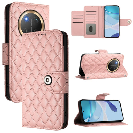 Rhombic Texture Flip Leather Phone Case with Lanyard, For Honor 300 5G, For Honor X9c 5G Global, For Honor X6b, For Honor 200