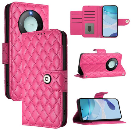 Rhombic Texture Flip Leather Phone Case with Lanyard, For Honor X8c 4G Global, For Honor GT, For Honor X9c Smart 5G Global, For Honor 300 Pro 5G / 300 Ultra