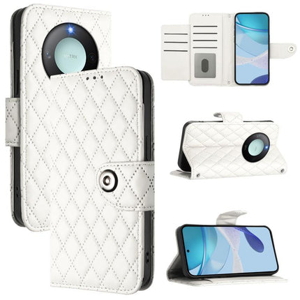 Rhombic Texture Flip Leather Phone Case with Lanyard, For Honor X8c 4G Global, For Honor GT, For Honor X9c Smart 5G Global, For Honor 300 Pro 5G / 300 Ultra
